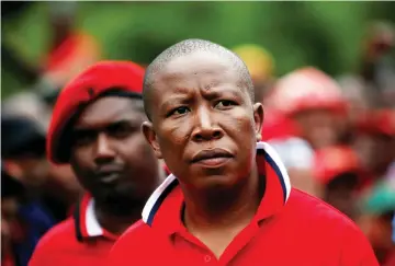  ?? PICTURE: REUTERS ?? STANDING FIRM: EFF leader Julius Malema remains defiant and stands by his comments on land and racism.