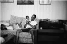  ??  ?? Kadeem and his daughter La’nyah-Rose in their family home Photograph: Renee Osubu/1854xLeica