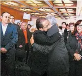  ?? ARACELI LÓPEZ ?? AMLO y el presidente del Encuentro Social.