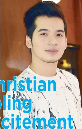  ??  ?? Christian Bables is happy to be starring with his idols John Lloyd Cruz and Sarah Geronimo in Finally Found Someone