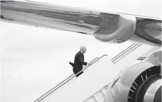  ?? CAROLYN KASTER/AP ?? President Joe Biden boards Air Force One in Greensboro, North Carolina, on April 14.