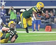  ?? MIKE DE SISTI / MILWAUKEE JOURNAL SENTINEL ?? Former receiver Ty Montgomery is the only Packers running back to have a carry with the team.