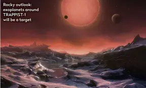  ??  ?? Rocky outlook: exoplanets around TRAPPIST-1 will be a target