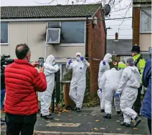  ?? ?? Murder probe: The torched flat in Nottingham