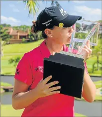  ?? Picture: JUSTIN KLUSENER ?? REMAINING HUMBLE: SA Women’s Open champion Lee-Anne Pace marched to a historic hat-trick on Saturday