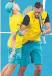  ?? Picture: Getty ?? WINNING MIX: Alex de Minaur and Nick Kyrgios.