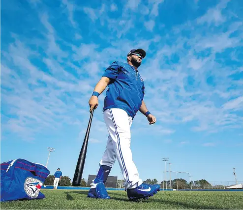  ?? NATHAN DENETTE / THE CANADIAN PRESS FILES ?? Slugger Kendrys Morales, the Jays’ big free-agent signing, will be counted on at DH to make up for the production lost after ex-Blue Jay Edwin Encarnacio­n signed with the reigning AL champion Cleveland Indians in the off-season.