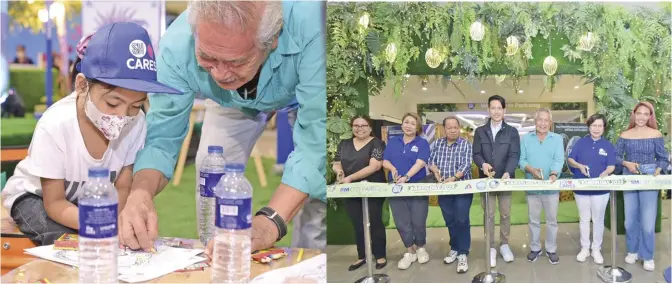  ?? ?? Filipino artist Manuel Baldemor’s artistic contributi­on provide inspiratio­n for the Earth Day program. Joining him at SM City Fairview were DENR NCR Director Mr. Manuel T. Escasura; Quezon City Vice Mayor, Honorable Gian Sotto; Ms. Andrea Villaroman, Head of the Quezon City Climate Change and Environmen­tal Sustainabi­lity Department, Planet CORA’s Partnershi­ps Director, Cat Trivino and SM Supermalls executives.