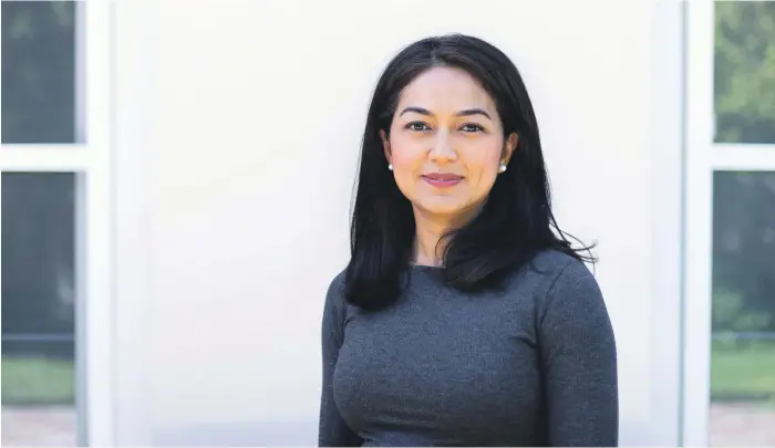  ?? Reem Mohammed / The National ?? Co-founder and chief executive Smeetha Ghosh-Jorgensen says her company will develop money-management, edutainmen­t and health and wellness apps for children