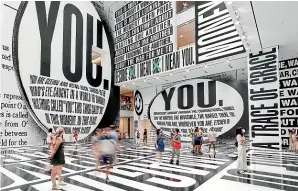  ?? ?? An eye-catching installati­on at MoMA by American artist Barbara Kruger.