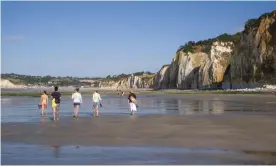  ?? Photograph: Andia/Alamy ?? Normandy’s ‘alabaster coast’, where Aquind intends its cross-Channel power cable to come ashore.