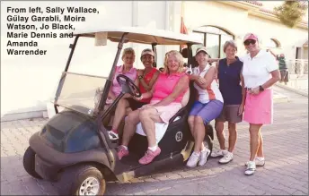  ??  ?? From left, Sally Wallace, Gülay Garabli, Moira Watson, Jo Black, Marie Dennis and Amanda Warrender