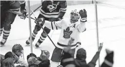  ?? AP ?? Maple Leafs center Auston Matthews, who grew up in Scottsdale, set a franchise season mark on Thursday with his 55th and 56th goals.