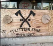  ?? JEFF STOVER - MEDIANEWS GROUP ?? Splitting Edge Axe Throwing, located at 225 East High Street in Pottstown, is approachin­g its one-year anniversar­y.