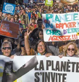  ?? JACQUES NADEAU LE DEVOIR ?? Pour plusieurs, la lutte écologique est inséparabl­e de la lutte contre l’injustice sociale.