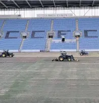  ??  ?? Major renovation work underway at Ricoh Arena