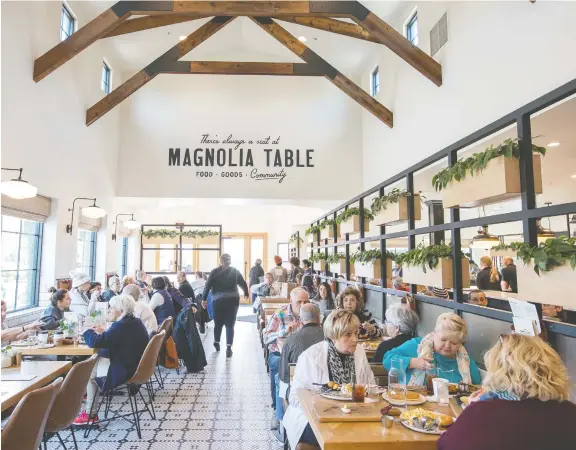  ?? PHOTOS: JULIA ROBINSON/THE WASHINGTON POST ?? Magnolia Table is a breakfast and lunch restaurant opened by Chip and Joanna Gaines in Waco, a Texas city to which they’ve given new life.