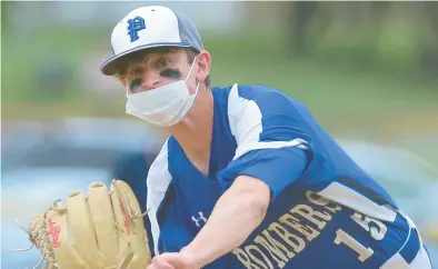  ?? RICK KINTZEL/THE MORNING CALL ?? Palmerton pitcher Connor Beahm delivers a pitch against Catasauqua in a game played last year. Beahm and the Blue Bombers beat the Rough Riders again on Monday.