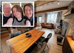  ?? ?? ●●The owners of Merrifield’s Luxury Holiday Cottages in the Rossendale Valley, Caesar, Jenny and their daughter Izzy (inset)