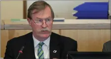  ??  ?? Cllr Jerry Lundy, Sligo’s representa­tive on the Committee of Regions told the meeting of the west coast’s potential in terms of renewable energy solutions.