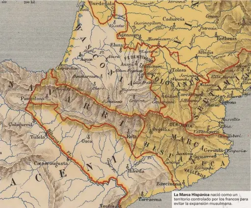  ??  ?? La Marca Hispánica nació como un territorio controlado por los francos para evitar la expansión musulmana.