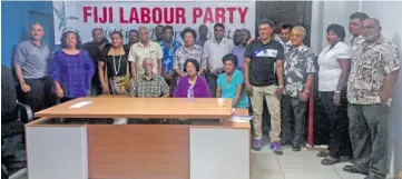  ?? Photo: Karalaini Tavi ?? Members and supporters of the Fiji Labour Party at the official opening of their office in Lautoka on January 3, 2018.