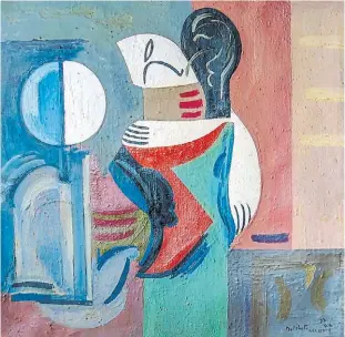  ?? ?? Del Prete, Juan. “El abrazo”, óleo sobre arpillera, 1937-1944.