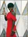  ?? PHOTO BY JORDAN STRAUSS — INVISION — AP ?? Viola Davis arrives at the Oscars on Sunday at the Dolby Theatre in Los Angeles.