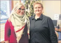  ?? ROSIE MULLALEY/THE TELEGRAM ?? Sylvia Newhook (right) says she would never have turned her life around without help from the staff at the Choices for Youth’s outreach centre, such as Katie Hopkins (left).