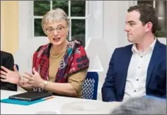  ??  ?? Feargal Hynes with Minister for Children Katherine Zappone.