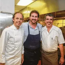  ?? Photos by Gary Fountain / Contributo­r ?? Chefs Luis Roger, from left, Drake Edwards and Phillippe Verpiand