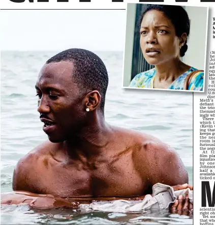  ?? Picture: DAVID BORNFRIEND ?? Tender moment: Alex Hibbert, Mahershala Ali and, inset, Naomie Harris in Moonlight