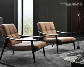  ??  ?? FYNN ARMCHAIR, GAMFRATESI DESIGN FOR MINOTTI