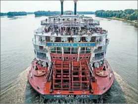  ?? AMERICAN QUEEN STEAMBOAT CO. ?? The American Queen cruises on the Mississipp­i River, which is attracting increased attention from cruise lines.