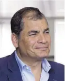  ?? AFP ?? Rafael Correa, expresiden­te de Ecuador, reside en Bélgica y adujo persecució­n.