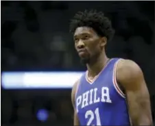  ?? THE ASSOCIATED PRESS ?? The Sixers and center Joel Embiid have agreed on a 5-year, $148 million contract extension.