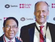  ??  ?? Century Properties Group chairman Joey Antonio and Knight Frank Australia CEO Stephen Ellis