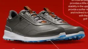  ??  ?? The Stratos shoe comes in four colour options for men, with a one-year waterproof warranty