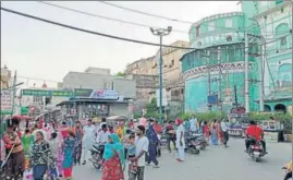  ?? HT PHOTO ?? A path leading to historic Tila Baba Farid Gurdwara in Faridkot which will be developed as a heritage street on the lines of the one outside the Golden Temple in Amritsar.