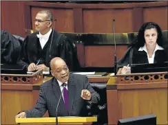  ?? PHOTO: ELMOND JIYANE/DOC ?? SURPRISE: President Jacob Zuma responds to questions in parliament on Wednesday