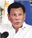  ?? Reuters ?? Rodrigo Duterte ■