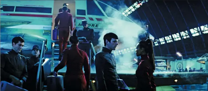  ?? PROVIDED TO CHINA DAILY ?? StarTrek (2009) is a US science fiction adventure film directed by J. J. Abrams. It is the 11th film of the film franchise and is also a reboot that features the main characters of the original television series,