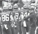  ?? KIRTHMON F. DOZIER/DETROIT FREE PRESS ?? Michigan head coach Jim Harbaugh on the sidelines during action against Penn State on Oct. 15 at Michigan Stadium in Ann Arbor.