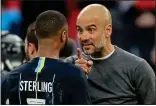  ?? ?? POINT OF ORDER: Guardiola instructs Sterling