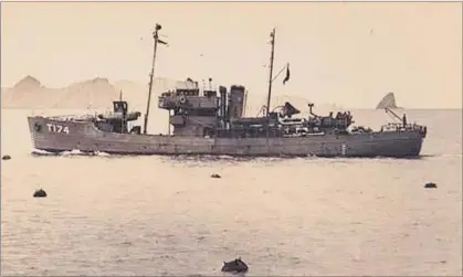  ?? PICTURE / PICTURE / SUPPLIED ?? HMNZS Killegray clearing mines in the Bay of Islands after the threat of a Japanese invasion had diminished.