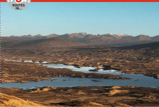  ??  ?? Across Rannoch Moor to distant (centre) Ben Nevis.