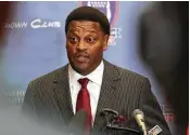  ?? Yi-Chin Lee / Houston Chronicle ?? Texas A&amp;M football coach Kevin Sumlin is hoping to improve on three consecutiv­e 8-5 showings in 2017.