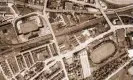  ?? USAAF/PA Media ?? Bomb damage can be seen at Old Trafford in Greater Manchester after a raid in 1944. Photograph: Historic England/