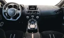  ??  ?? The 2019 Aston Martin Vantage’s logically arranged interior.