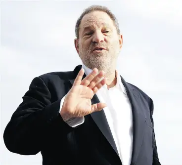  ?? VALERY HACHE / AFP / GETTY IMAGES FILES ?? A flood of claims of sexual harassment, assault and rape by Harvey Weinstein has surfaced since a recent report alleging a history of abusive behaviour.